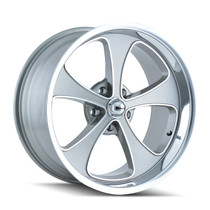 Ridler 645 Grey/Machined Face/Polished Lip 18x8 5-120.65 0mm 83.82mm