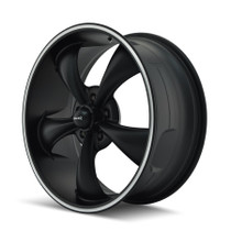 Ridler 695 Matte Black/Machined Ring 20x10 5-120 38mm 72.62mm