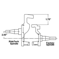 Ridetech Tall Spindles (Pair) specs