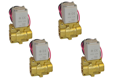 4 Pack of 1/2" SMC pneumatic air valves