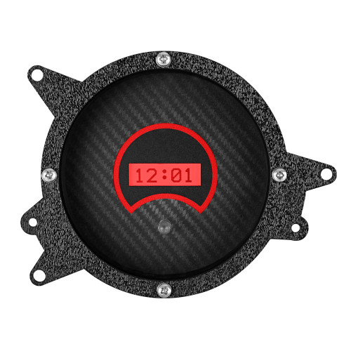 1969-1970 Ford Mustang Digital Clock Carbon Fiber and Red