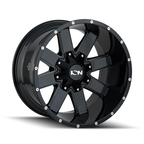 ION 141 Gloss Black/Milled Spokes 20X9 5-150/5-139.7 0mm 110mm front view