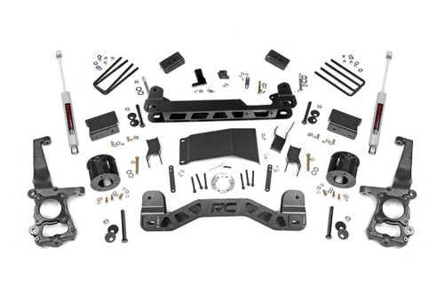 4in Ford Suspension Lift Kit (15-19 F-150 4WD) - Strut spacers w/ N3 shocks