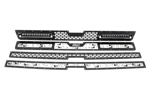 Chevy Mesh Grille w/ Dual 12IN Black Series LEDS (11-14 Silverado HD)