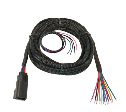 wiring harness featuring valve connector and open wires