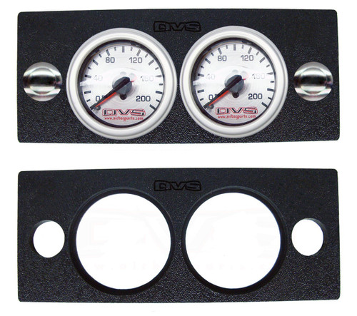 AVS Dual Gauge Panel with Two 2 Inch Gauge Cutouts & Two Middle Push Button Cutouts