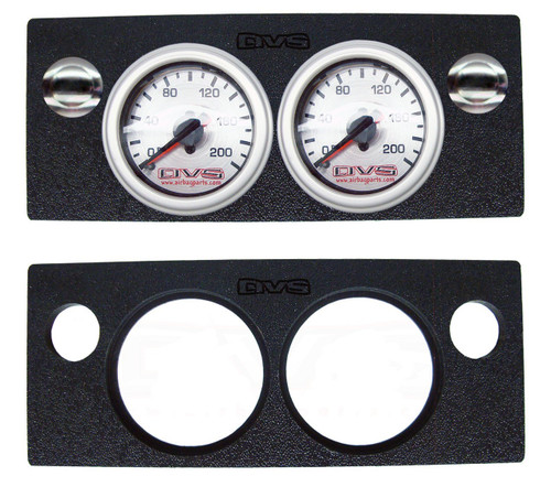 AVS Dual Gauge Panel with Two 2 Inch Gauge Cutouts & Two Upper Push Button Cutouts 