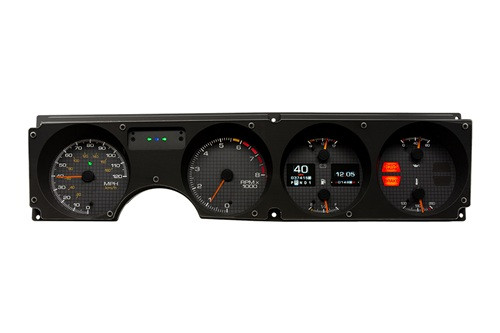 instrument with indicators illuminated