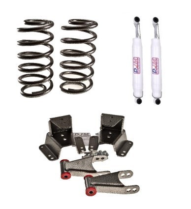 1973-1987 Chevy C10 (3IN Front/4 In Rear) Lowering Kit w/ Springs and Shackles