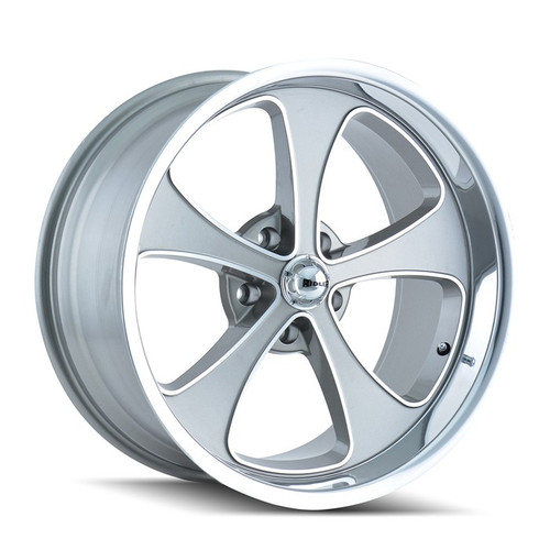 Ridler 645 Grey/Machined Face/Polished Lip 20x10 5-120.65 0mm 83.82mm