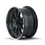 Ridler 650 Matte Black/Polished Lip 18X9.5 5-114.3 0mm 83.82mm