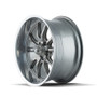 Ridler 650 Grey/Polished Lip 18X9.5 5-127 0mm 83.82mm