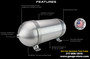 3 Gallon 32 Inch Seamless Air Tank, Details you need to know about stainless seamless pneumatic air tanks, diameters, port size, etc.  