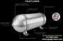 1/4 Gallon 12 Inch Seamless Aluminum Air Tank, Details you need to know about stainless seamless pneumatic air tanks, diameters, port size, etc.  