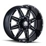 Mayhem 8100 Monstir Gloss Black/Milled Spokes 17X9 5-114.3/5-127 18mm 87mm