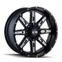 Ion 184 Satin Black/Milled Spokes 18X9 8-165.1/8-170 18mm 130.8mm