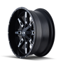 Ion 184 Satin Black/Milled Spokes 22X10 6-135/6-139.7 -19mm 108mm