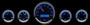 Universal 6 Gauge Round,  Analog VHX Instruments Blue Night View