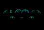 1959- 60 Chevy Impala/ El Camino HDX Instruments Illumination color Wild Aqua