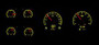 73- 87 Chevy Pickup,/73- 91 Chevy Blazer, GMC Jimmy & Suburbans HDX Instruments Illumination Color Yellow Flare