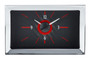 1957 Chevy Car Analog Clock Carbon Fiber and Red