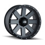 ION 134 Matte Gunmetal/Black Beadlock 17X8.5 6-139.7 6mm 106mm