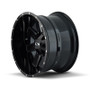 ION 141 Gloss Black/Milled Spokes 20X10 8-180 -19mm 124.1mm side view