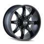 ION 181 Satin Black Milled Spokes 18X9 6-135/6-139.7 -12mm 108mm