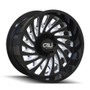 Cali Offroad Switchback 9108 Gloss Black/Milled Spokes 22x12 8x180 -51mm 124.1mm - front view