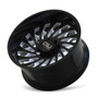 Cali Offroad Switchback 9108 Gloss Black/Milled Spokes 22x12 6x5.50 -51mm 106mm- angled view