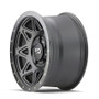 Dirty Life Theory Matte Black w/ Matte Black Lip 17x9 5x127 -12mm 78.1mm - side view