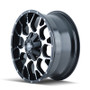 Mayhem 8015 Warrior Black/Machined 18x9 5x114.3/5x127 18mm 87mm - wheel side view