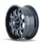 Mayhem 8015 Warrior Black/Milled Spoke 17x7.5 5x110/5x127 40mm 72.62mm - wheel side view