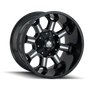 Mayhem Combat Gloss Black/Milled Spokes 17X9 5x114.3/5x127 -12mm 87mm