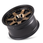 Mayhem Prodigy 8300 Matte Black w/ Bronze Tint 20x9 8x180 0mm 130.8mm - wheel tilted view