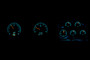 1968-1977 Chevy Corvette HDX Instruments with color theme Wild Aqua