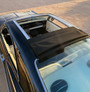 44" x 48" Folding Sliding Rag Top "1965-1967 Chevy Caprice & Impala" open view from rear