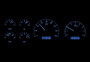 1987-1991 Ford Pickup and Bronco VHX Instrument - Blue illuminated view