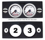 AVS Dual Gauge Panel with Two 2 Inch Gauge Cutouts & Two Middle Push Button Cutouts