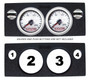 AVS Dual Gauge Panel with Two 2 Inch Gauge Cutouts & Two Upper Push Button Cutouts 