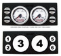 AVS Dual Gauge Panel with Two 2 Inch Gauge Cutouts & Four Push Button Cutouts