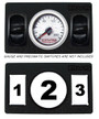 AVS Single Gauge Panel with One 2 Inch Gauge Cutouts & Two Pneumatic Switch Cutouts