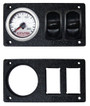 AVS Single Gauge Panel with One 2 Inch Gauge Cutouts & Two Pneumatic Switch Cutouts  & Mounting Holes