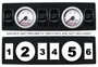 AVS Gauge Panel with Two 2 Inch Gauge Cutouts & Four Pneumatic Switch Cutouts