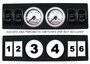 AVS Gauge Panel with Two 2 Inch Gauge Cutouts & Four Pneumatic Switch Cutouts