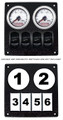AVS Vertical Gauge Panel with Two 2 Inch Gauge Cutouts & Four Pneumatic Switch Cutouts