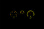 1988-1990 Toyota FJ 60 SUV RTX Instrument System - Yellow Flare Theme