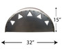 Small Wheel Tubs - Dimple Died Triangle on Side Panels (Pair) - length and height