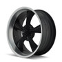 Ridler 695 Matte Black/Machined Lip  17X7 5-127 0mm 83.82mm