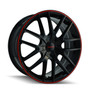 Touren 3260 Black/Red Ring 16X7 5-110/5-115 42mm 72.62mm